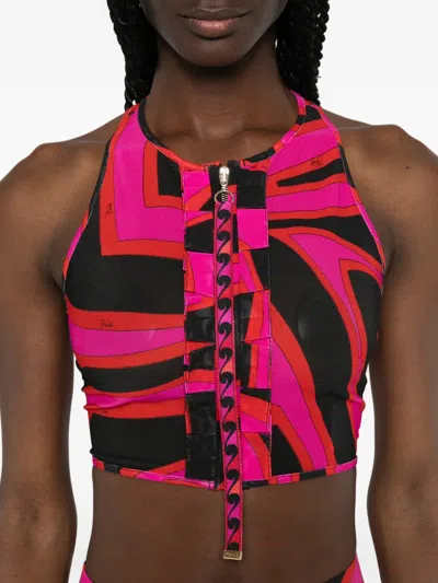 Pucci Zip-up Top In Multi