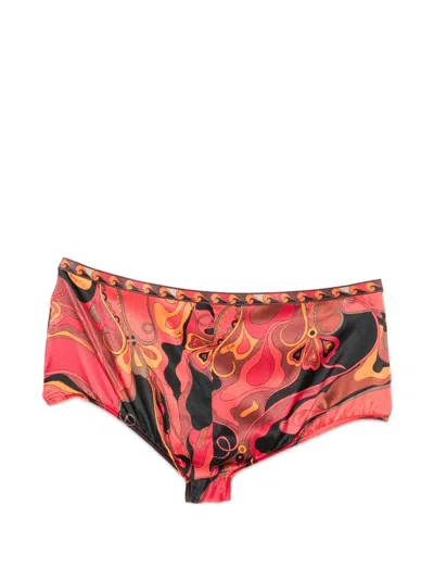 Pucci Iride-print Briefs In Red