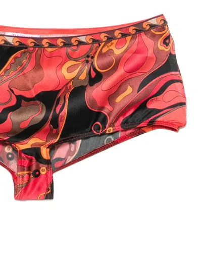 Pucci Iride-print Briefs In Red