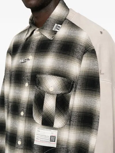Miharayasuhiro Check-pattern Distressed-effect Shirt In Multi