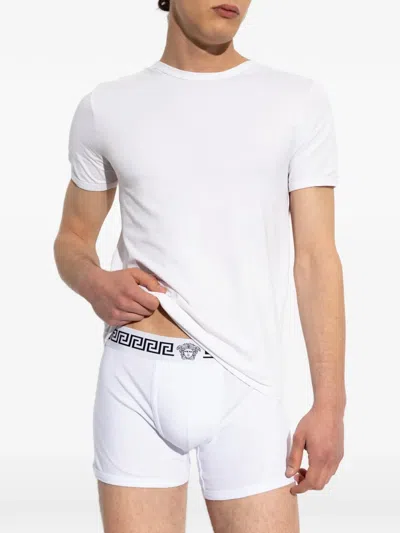 Versace Bio Jersey Bi-pack T-shirt In Multi