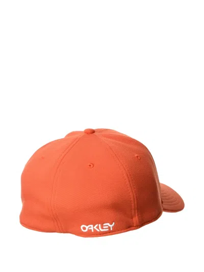 Oakley 6 Panel Stretch Embossed Hat In Orange