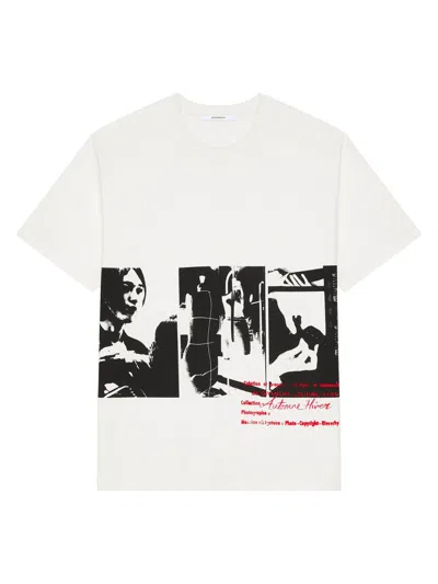 Givenchy T-shirt In Cotton With Photographic Negative Print In White