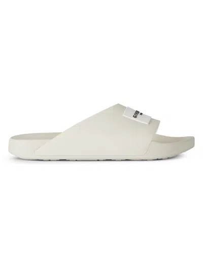 Givenchy Label Slide Mules In Rubber In White