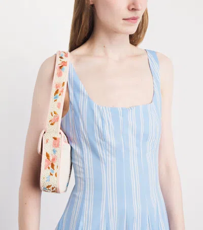 Staud Wells Paneled Striped Cotton-blend Poplin Midi Dress In Blue