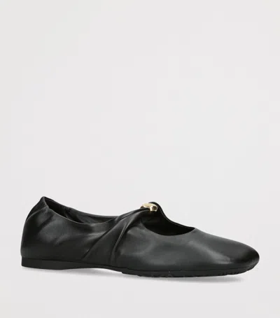 Loewe Pebble Sabot In Soft Lamb Nappa Leather In Black In Black