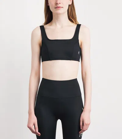 Perfect Moment Logo Sports Bra In Black