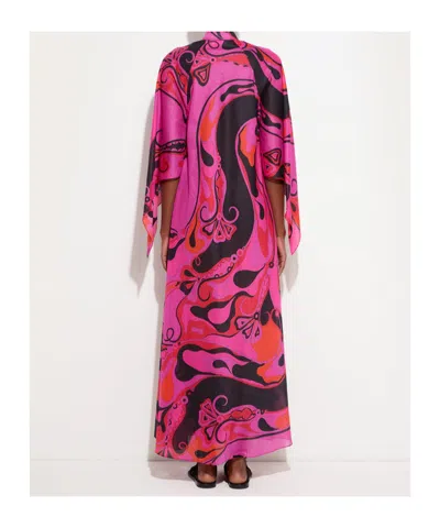 Pucci Orchidee-print Cotton Kaftan In Multi