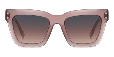 Isabel Marant 53mm Gradient Rectangular Sunglasses In Brown