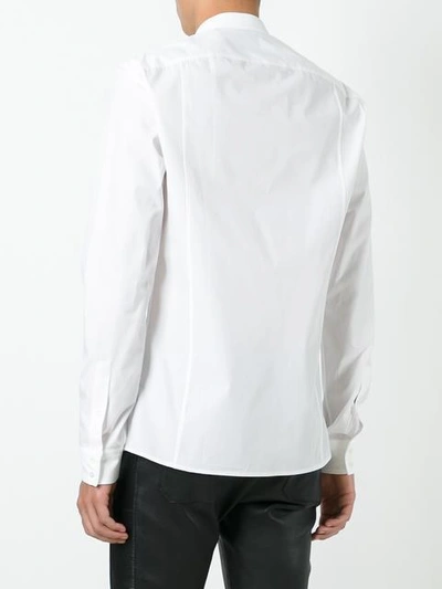 Shop Balmain Pointed Collar Shirt In White