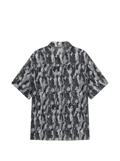 Acupuncture 1993 Python-print Short-sleeve Shirt In Gray