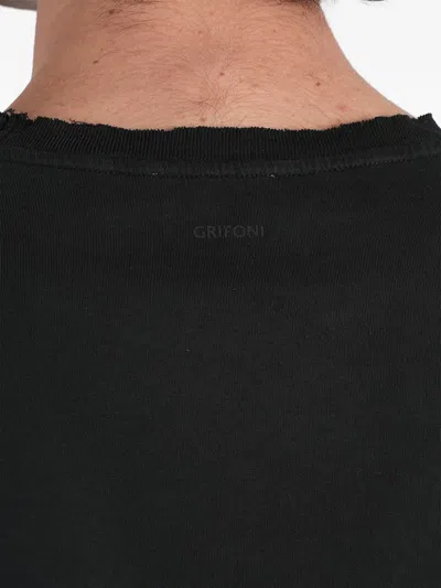 Grifoni Distressed-effect T-shirt In Black