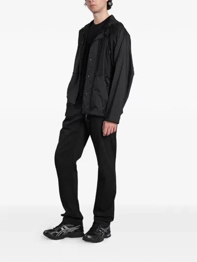 Aspesi Hooded Press-stud Jacket In Black