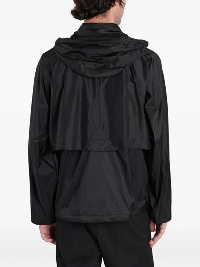 Aspesi Hooded Press-stud Jacket In Black