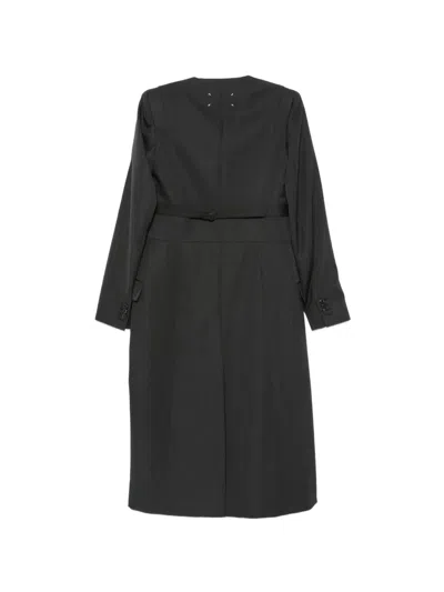 Maison Margiela Elegant Nested Wool Jacket With Adjustable Strap In Gray