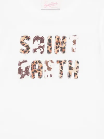 Mc2 Saint Barth Logo-patch T-shirt In White