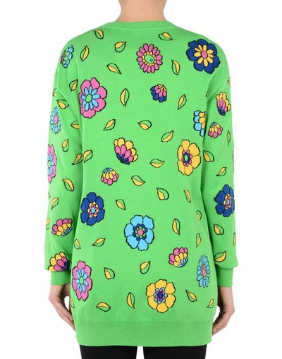 Shop Moschino Long Sleeve Sweaters - Item 39704694 In Green