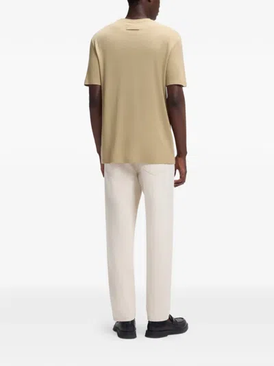 Hugo Boss Relaxed-fit T-shirt In Cotton With Logo Print In Gray