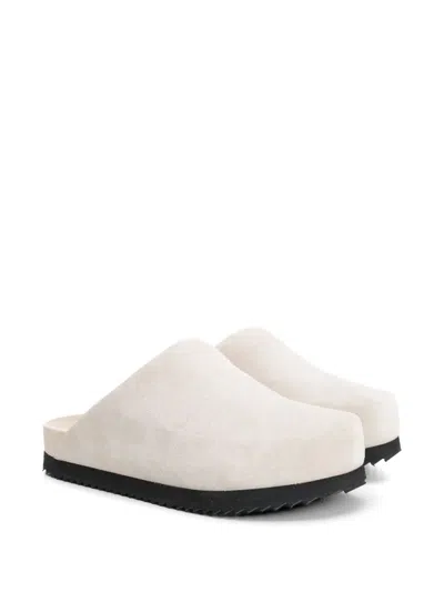 Wud Suede Clogs In Neutral