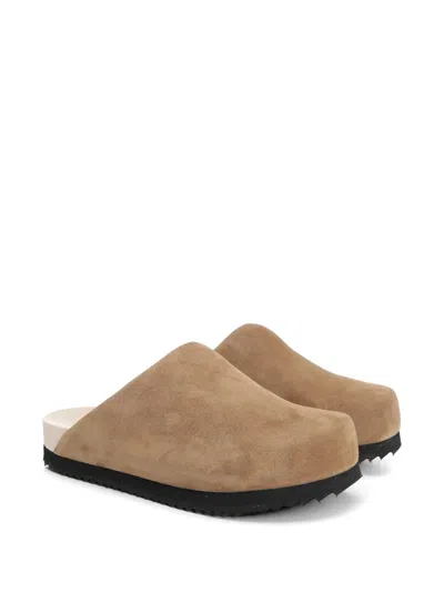 Wud Suede Clogs Sandals Brown In Brown