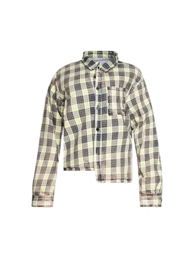 Natasha Zinko Botched Check-pattern Jacket In Neutral