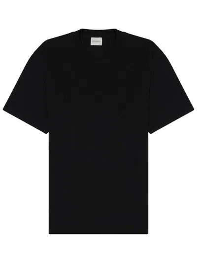Closed Regular Fit Crew Neck Short Sleeve T Shirt In Black