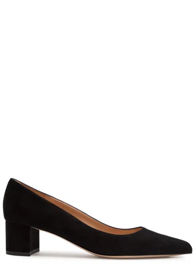 Gianvito Rossi Decollette Piper Pump In Soft Suede With Pointed Toe In Brown