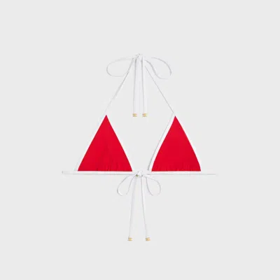 Celine Triomphe Triangle Top In Matte Jersey In Multi