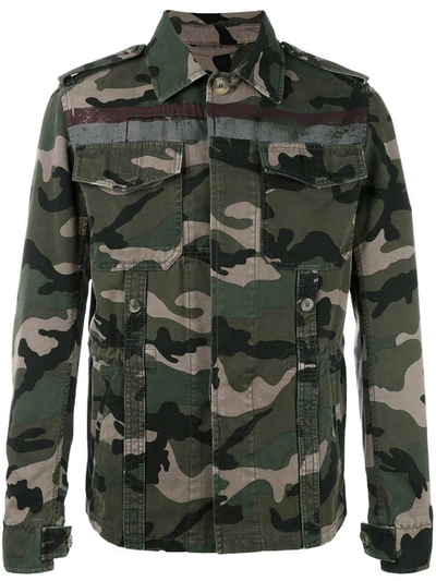 Valentino Id Camouflage Sahara Jacket Man Military Green Cotton 100% 48