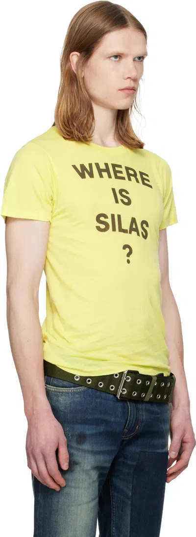 Silas Yellow Slogan T-shirt In Yellow