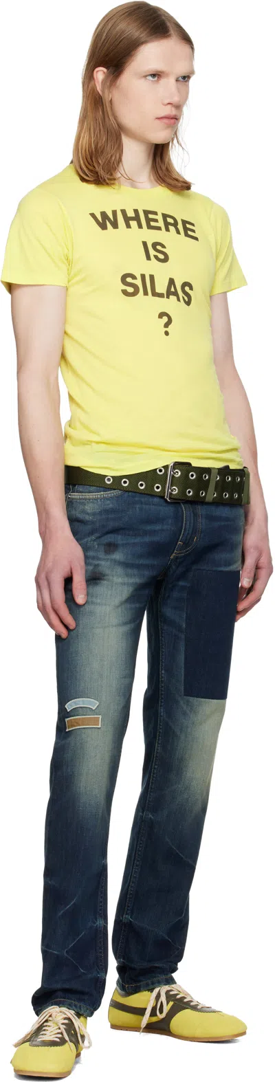 Silas Yellow Slogan T-shirt In Yellow