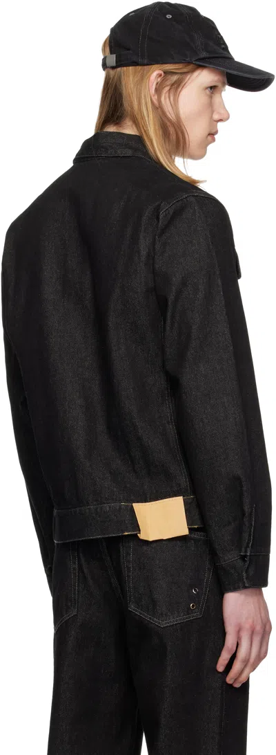 Silas Black Blouson Denim Jacket In Black