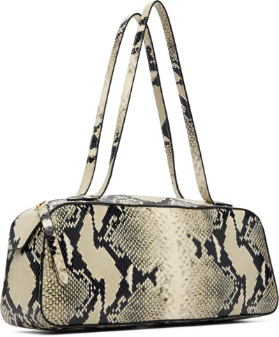 Khaite Simona Python-embossed Leather Shoulder Bag In Neutral