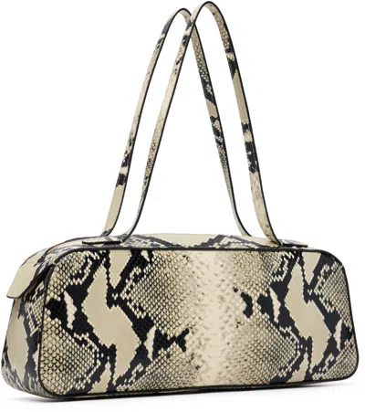 Khaite Simona Python-embossed Leather Shoulder Bag In Neutral