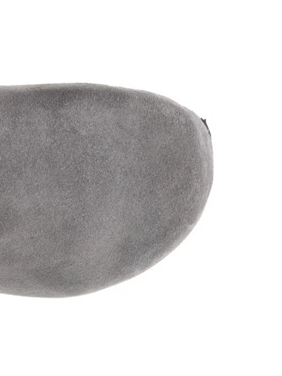 Wud Suede Clogs Sandals Grey In Gray