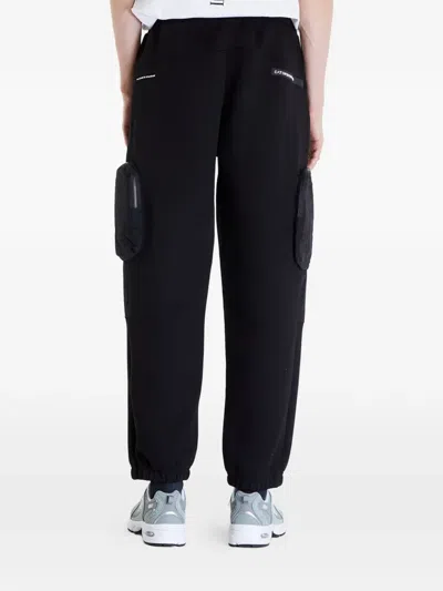 Ea7 Logo-print Cargo Pants In Black