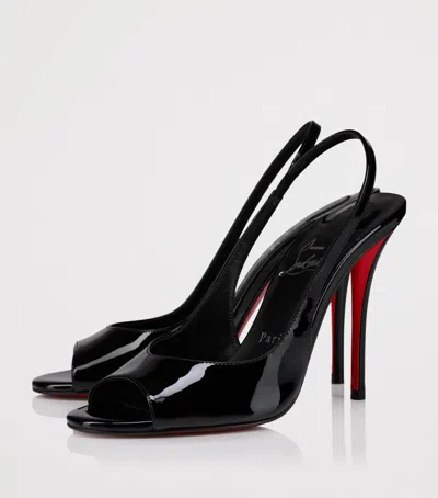 Christian Louboutin Sofia Z 110 Slingback Sandals In Patent Leather In Black