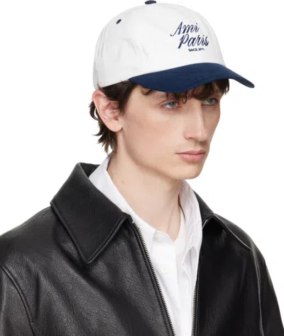 Ami Alexandre Mattiussi Ami Paris Bicolor Logo Embroidered Adjustable Baseball Cap In Multi