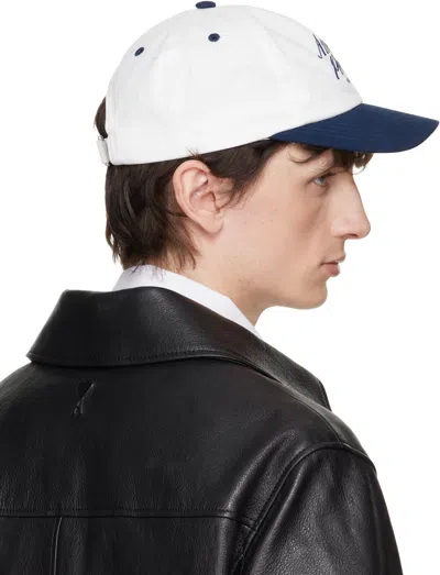 Ami Alexandre Mattiussi Ami Paris Bicolor Logo Embroidered Adjustable Baseball Cap In Multi