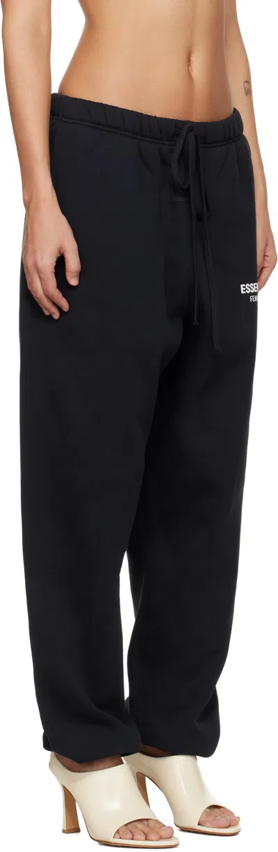 Essentials Black Classic Sweatpants In Black
