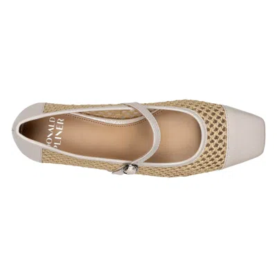 Donald Pliner Ditzy Mary Jane Ballet Flat In White