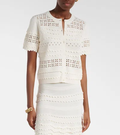 Ulla Johnson Abriana Eyelet Knit Cardigan In Ivory In Neutral