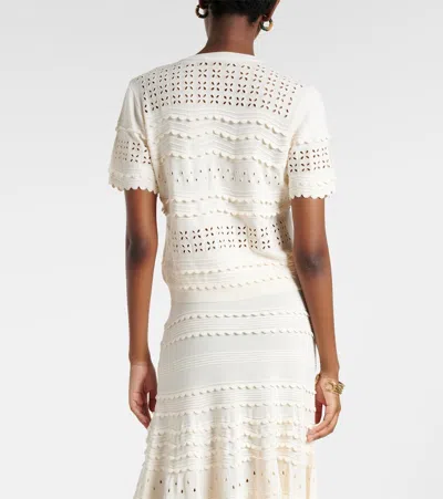 Ulla Johnson Abriana Eyelet Knit Cardigan In Ivory In Neutral