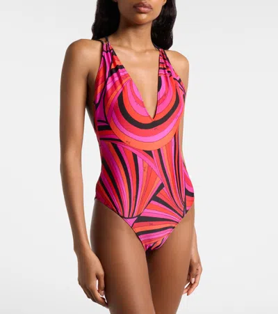Pucci Printed Swimsuit In Multi