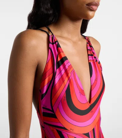 Pucci Printed Swimsuit In Multi
