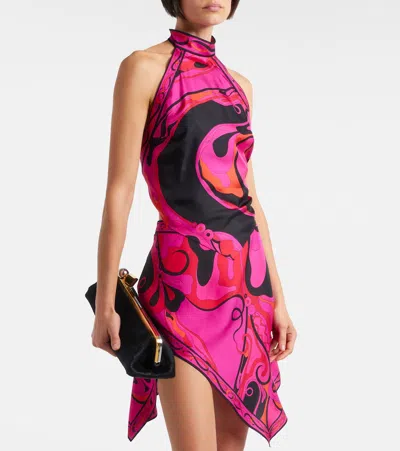 Pucci Iride Silk Twill Top In Multi