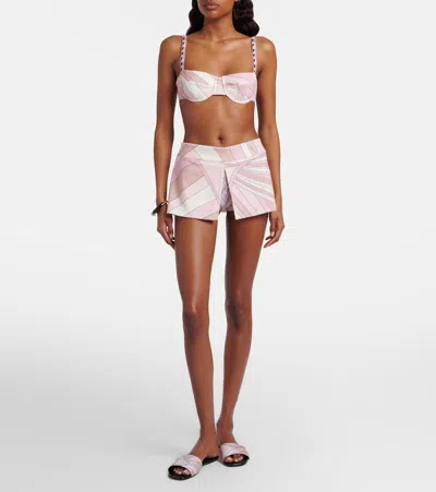 Pucci Iride Bikini Top In Pink