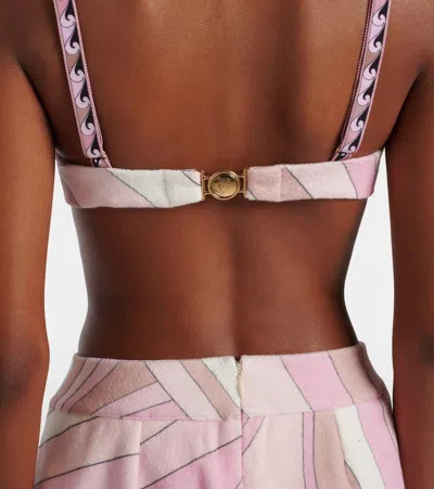Pucci Iride Bikini Top In Pink