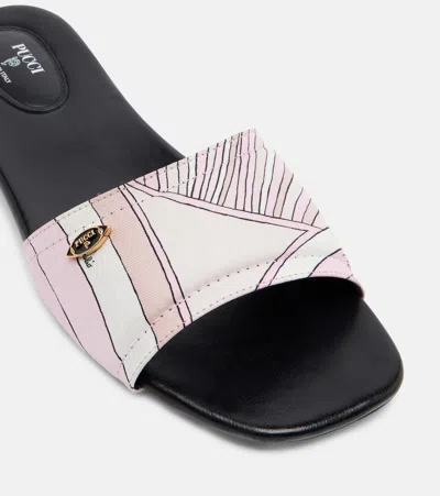 Pucci Yummy Iride Twill Slides In Multi