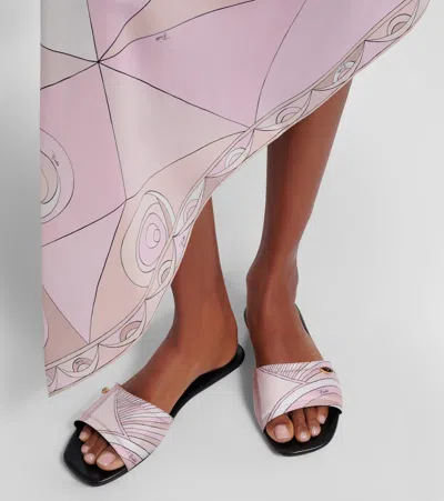 Pucci Yummy Iride Twill Slides In Multi